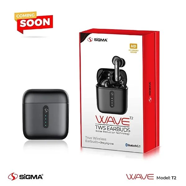 Sigma WAVE T-2 TWS Wireless Earphone Bluetooth 5.1 Headphone Headset True Wireless Earbuds Handsfree Ear Buds