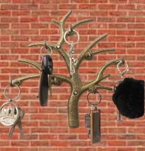 Metal Tree Shaped Key Wall Holder