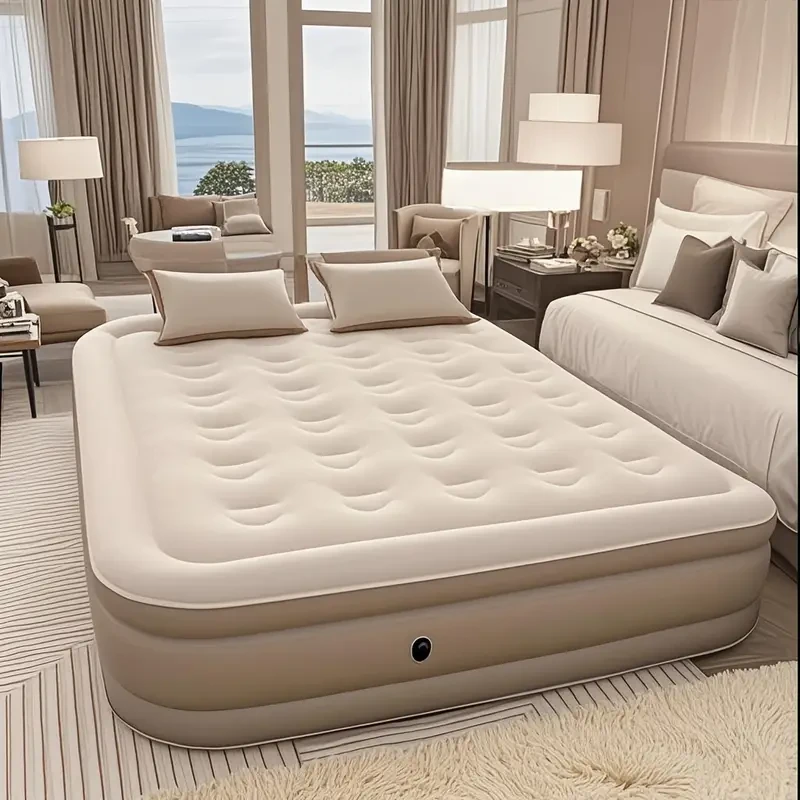 Premium Air Bed Set with Pump, Pillows, and Storage Bag - Inflatable Sleeping Mattress for Camping