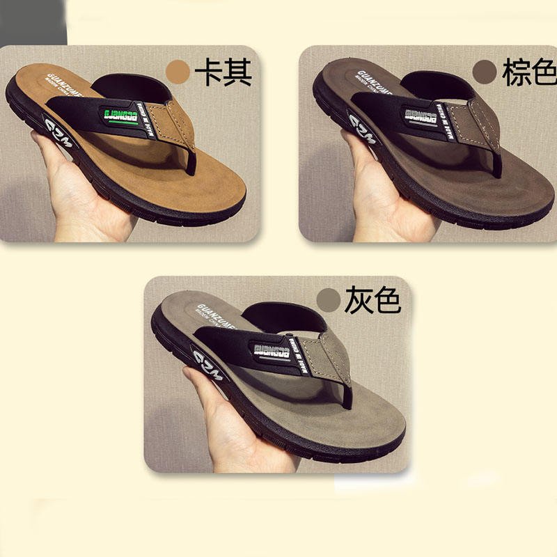 Men's PVC Light Weight Summer Beach Casual Slipper Flip-Flops Hot Sale Anti-Slippery Breathable Open Toe Shoes Slipper