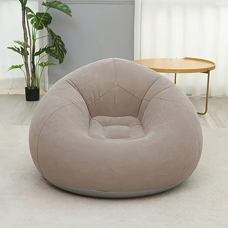 1pc air pump/1pc sofa, PVC Inflatable Bean Bag Couch, Hand Wash Foldable Air Cushion Rest Chair