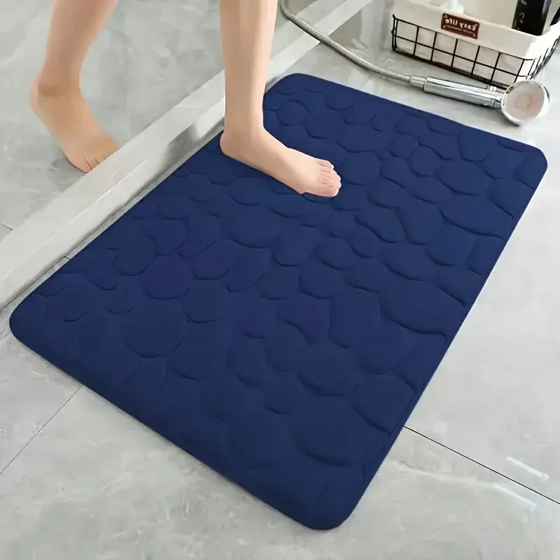 Coralline Velvet Bathroom Anti-slip Mat, with PVC Lining on the Bottom for Anti-slip and Water Absorption