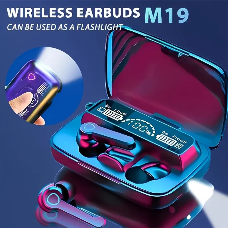 New TWS Wireless Earphones, USB Charging, Display Screen, Stereo Earphones, In-Ear High-Quality Gaming Earphones