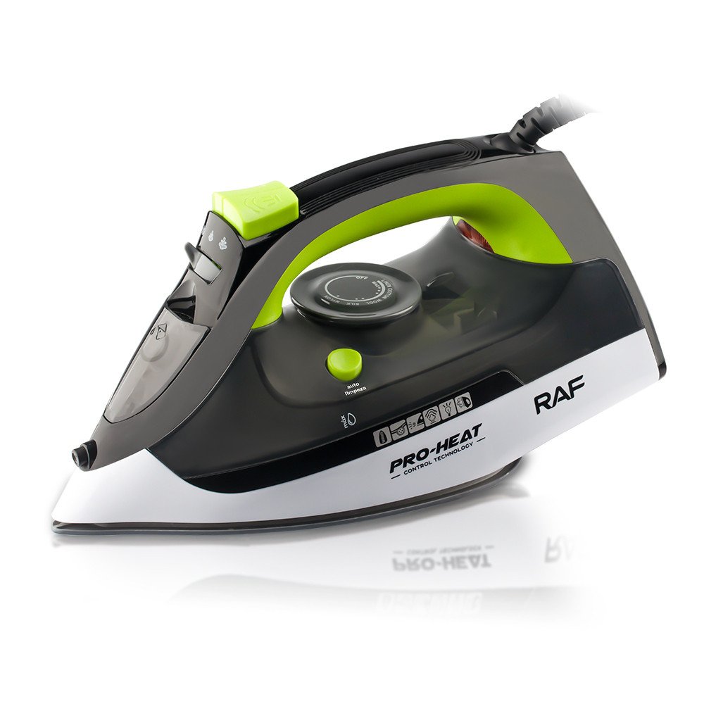 RAF Ceramic Soleplate Electric Steam Iron for Clothes with Self-cleaning and Vertical Steaming Function
