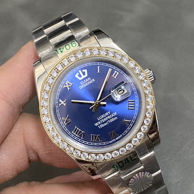 Men's Luxury VVS1 Diamond Moissanite Bezel Watch 904L Stainless Steel Waterproof 3235 Movement Automatic Mechanical Watches