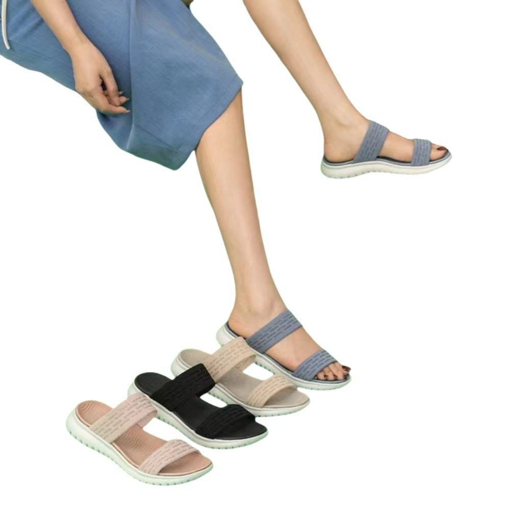 For Summer Elastic Lightweight Comfortable Slides for Age 25-45 Perfect Directly Dragged Shoes for Mom Women's Fashion Sandals