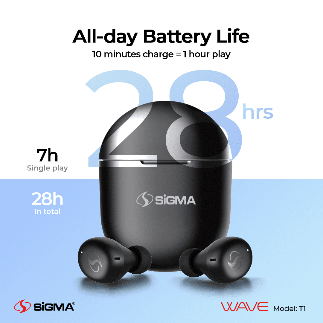Sigma WAVE T1 TWS Wireless Earphone Bluetooth 5.1