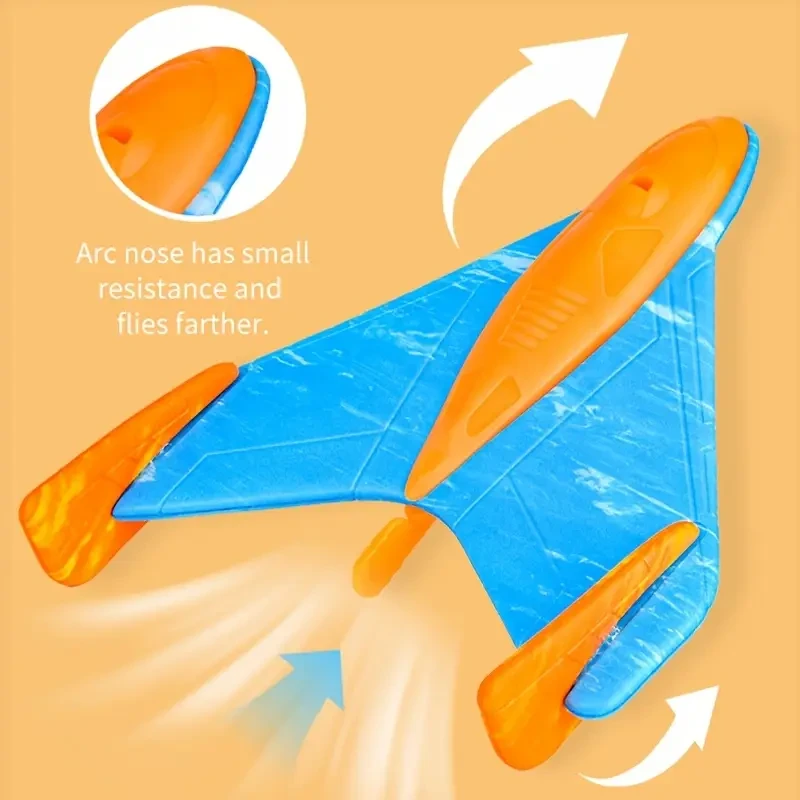 Slingshot Launching Foam Planes, Flying Discs, Gliders, Outdoor Sports Toys for Parks, Perfect Gifts for Halloween, Thanksgiving, Christmas, And Birthdays.