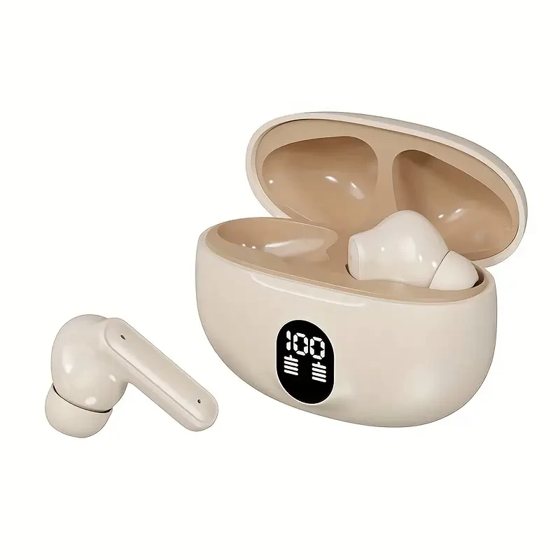 Hot Item, Available in Three Colors: LED Digital Battery Display Wireless Earbuds with Long Battery Life, Stylish And Lightweight, Comfortable In-Ear Design