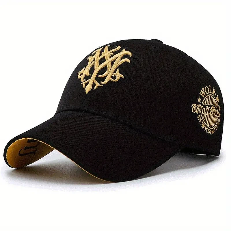 1pc Unisex Baseball Cap with "M" Design, Adjustable Metal Buckle Closure