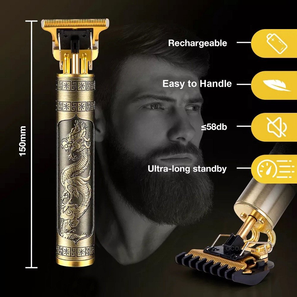 T9 Trimmer Professional Rechargeable Stainless Steel Blade
