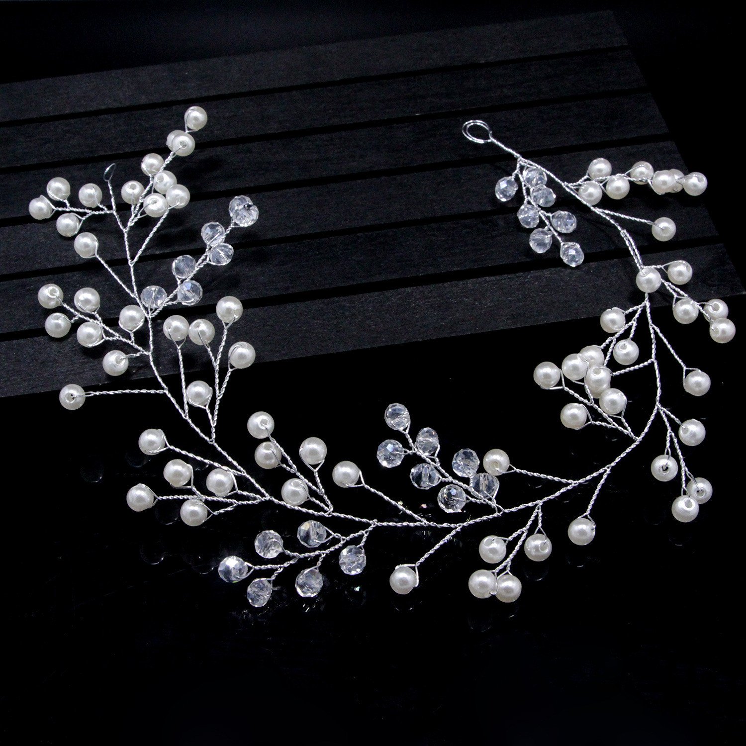 MLTS145 Fashion Handmade Pearls Hairband Bridal Handmade Hair Accessories Wholesale