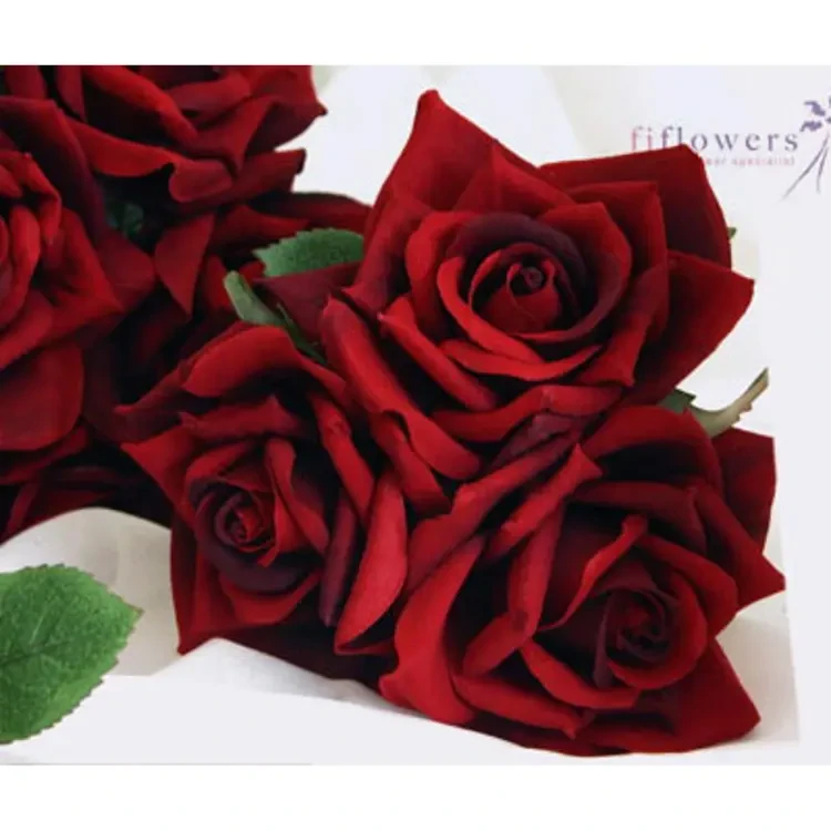 Red velvet cute Rose Flower, Artifical Flower, Vase Flower, Pot Flowers, Flower Bunch, Wedding Flowers Accessories Make Bridal Hair Clips Headbands Dress