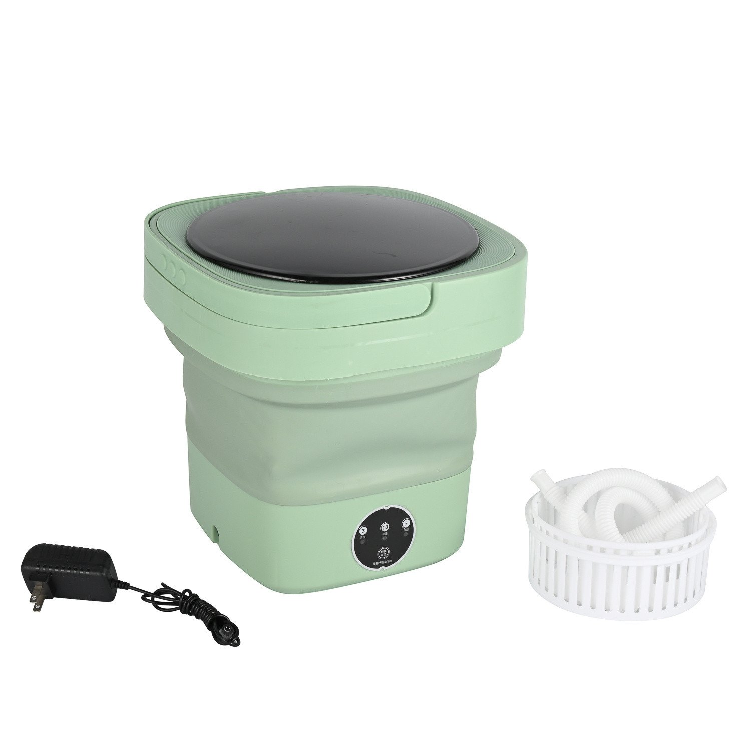 JEWIN 6L 8L 9L 10L 11L Cloth Washing Machine Portable Folding Mini Washing Machine with Adapter 40W