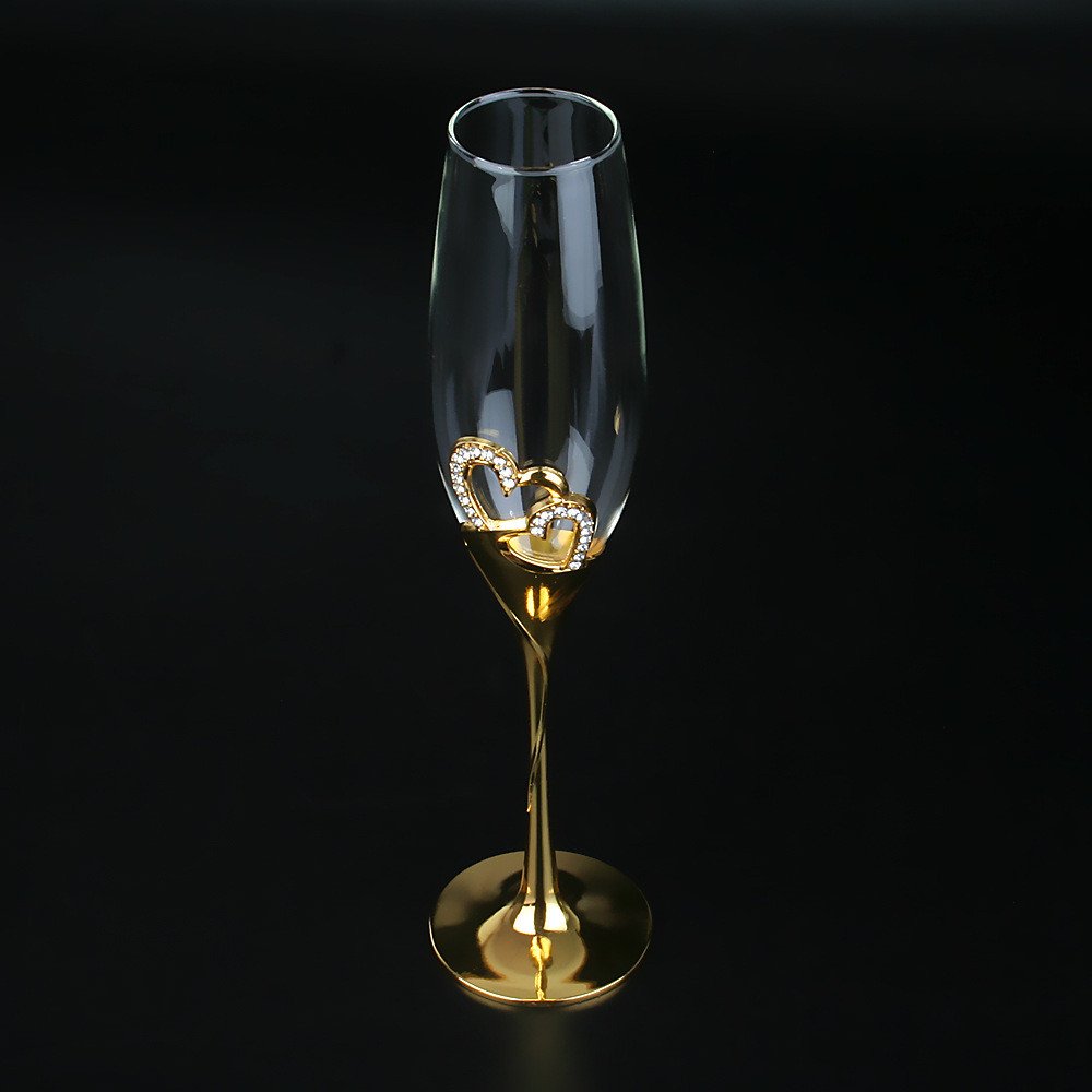 Wedding Gold Glass Goblet Goblet Party Couple Valentine's Day Gift Crystal Champagne Glasses