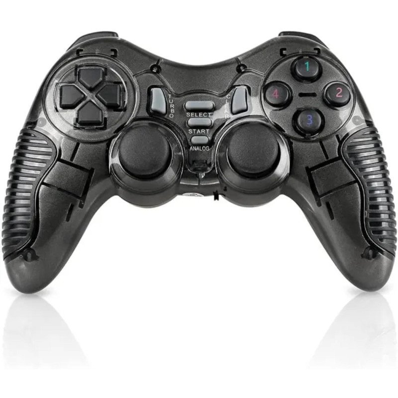 2.4Ghz Wireless Gaming Controller Gamepad 6 IN 1 DUAL VIBRATION JOYPAD (JOYSTICK) WIRELESS GAMEPAD FOR PS1 ,PS2, PS3, PC , LAPTOP & ANDROID SMART LED TV & ANDROID BOX HEAVY PLUS