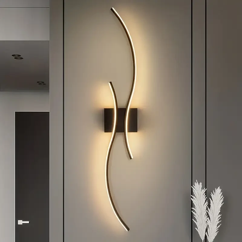 Modern LED Wall Sconce with Dimmable Light Feature, Glass Material, for Living Room, Dining Room, Office, Bedroom - Semi Flush Mount, Detachable Fixture, Hardwired
