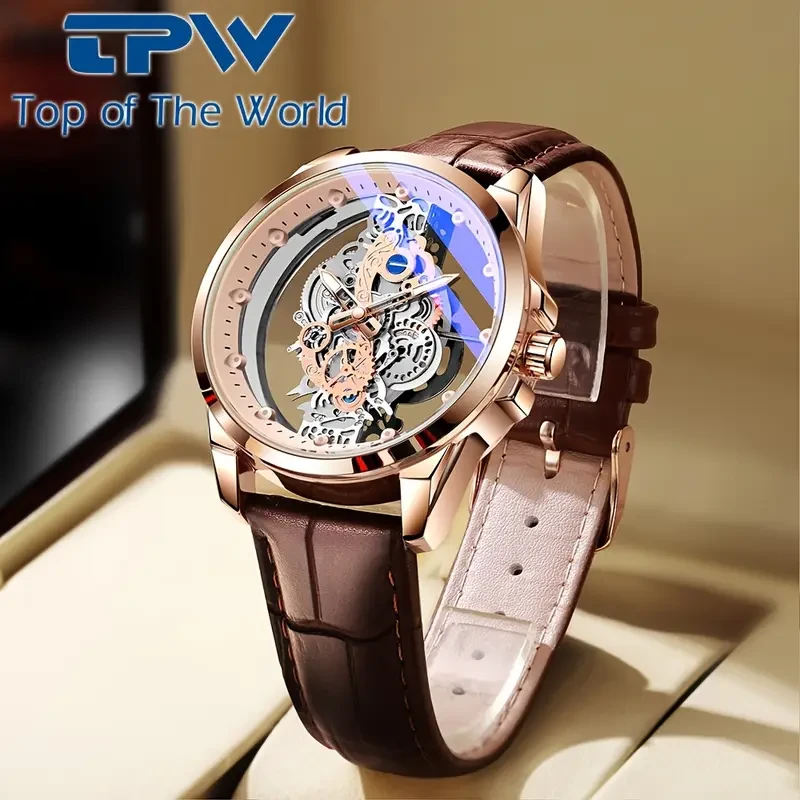 1pc Men's Business Casual Quartz Watch - Classic White Round Dial with Roman Numerals & Chronograph
