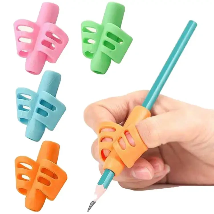 Pencil Grip For Kids Hand Writing | Children Pencil Holder Tools Silicone Two Finger Ergonomic Posture