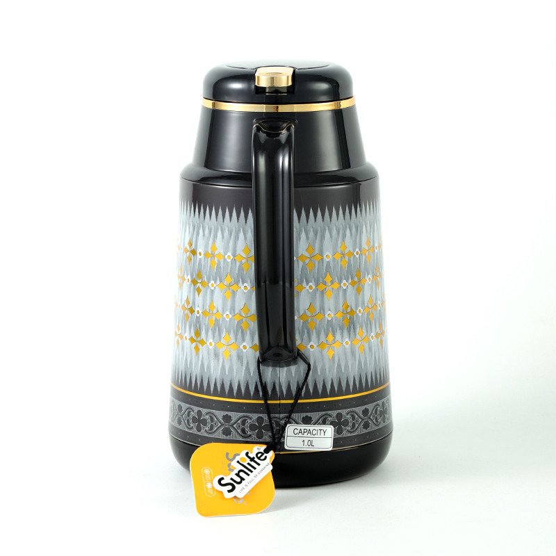 Sunlife New Arrival Iron Body 1000ml OEM Service Glass Refill Inside Arabian Coffee Pot