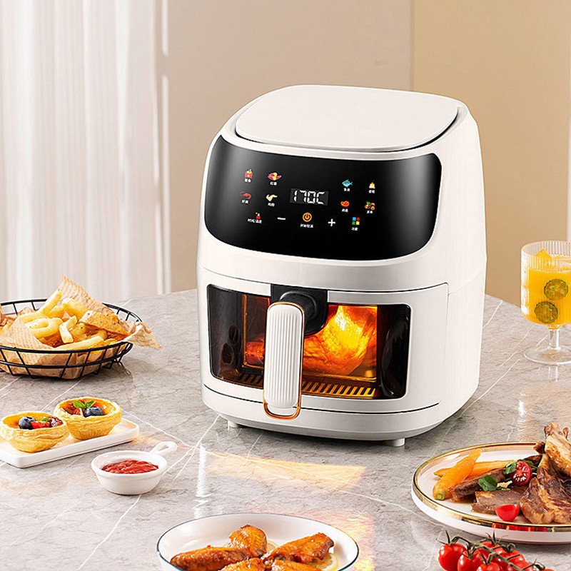 manufacturer Wholesale Oil Free Cooking Hot Sale Home Appliance New Arrivals Electric Air Fryer glass 6L Oven