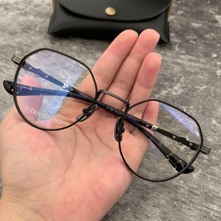 Vintage Round Women Men Lens Optical Mirror Simple Metal Anti Blue Light Glasses Frame