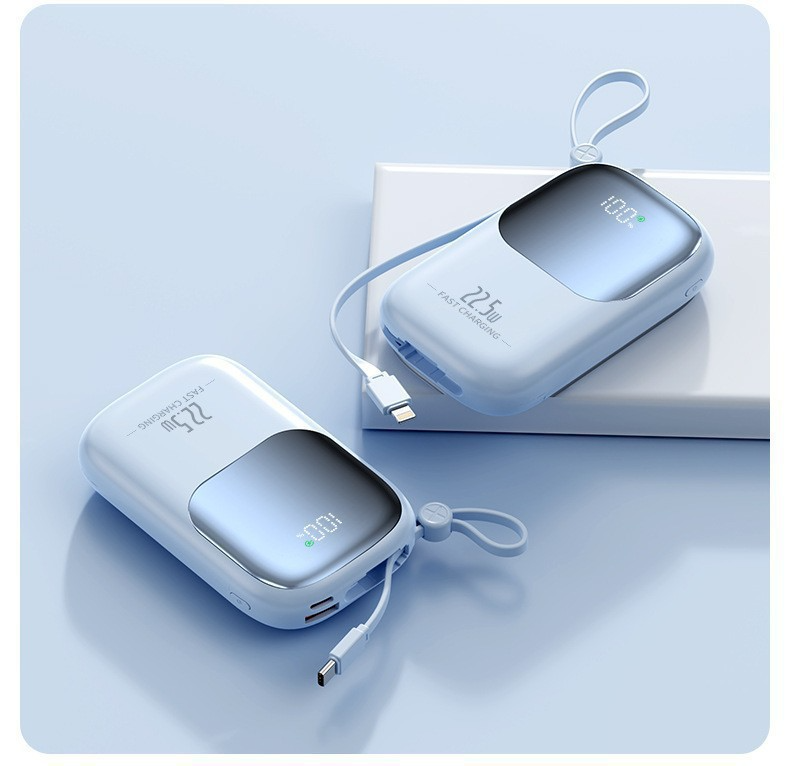 20000mAh High-Capacity 18650 Lithium Power Bank 22.5W Mini Portable Solar Energy Device with Bright Color DC Input Interface