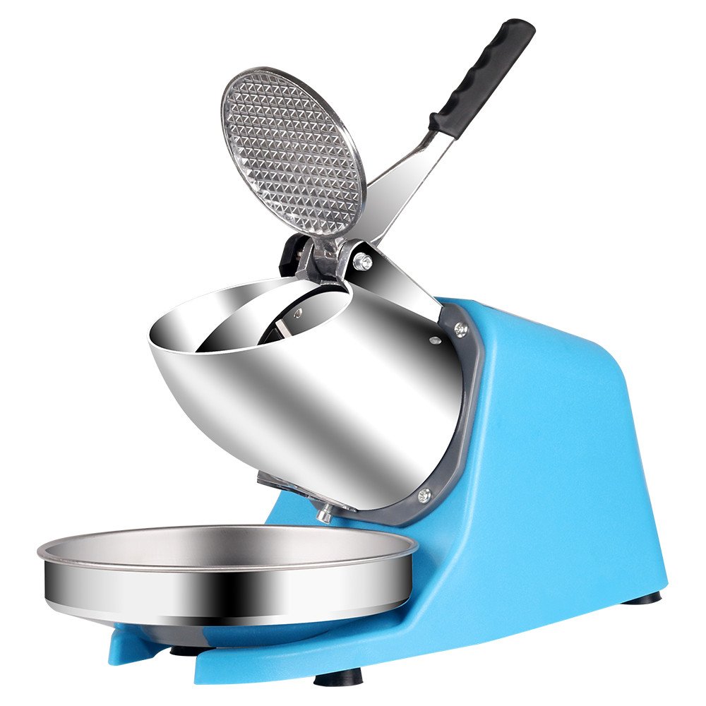 Electric Commercial Ice Crusher Snow Cone Maker Ice Shaving Machine for Restaurants Cafes Bars Hotels Home