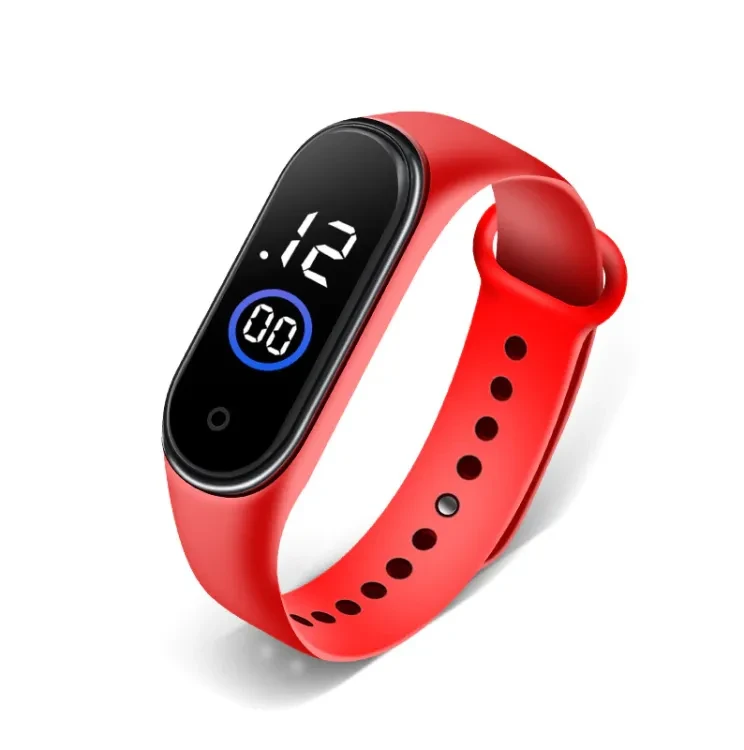 LED Band Silicon Fitness Sport Watch M4 | Touch Led Bracelet Digital Watch For Boys & Girls