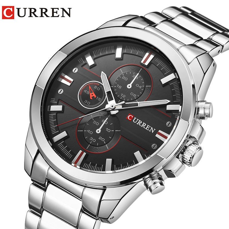 For CURREN Top Brand Quartz Watch 8274 Men's Fashion Casual Wristwatches Gorgeous Design Stainless Steel 47mm Business Sport