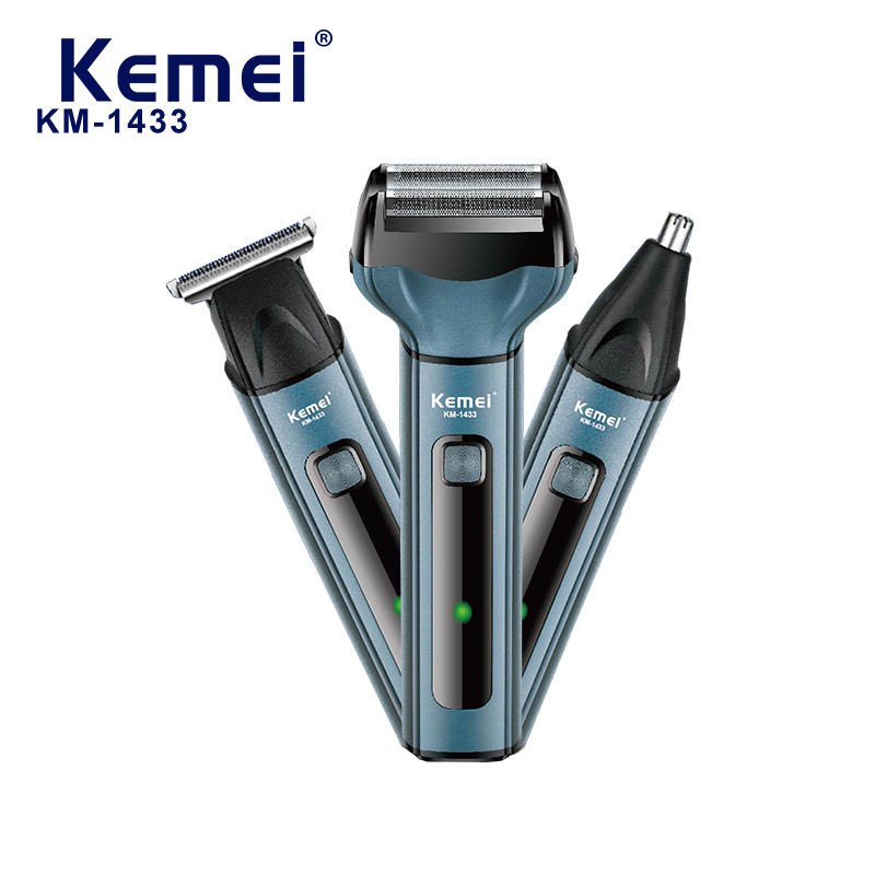 Nose Hair Clippers Household Electric Trimmer Kemei KM-1433 3-in-1 Multi-function Clippers
