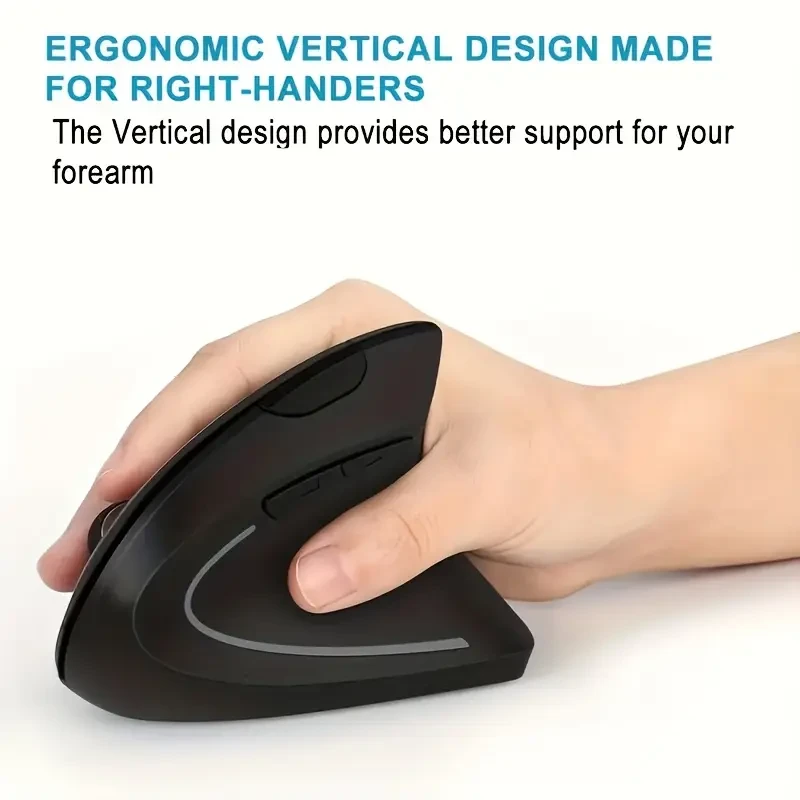 New Style Right Hand Fifth Generation Vertical Mouse 2.4GHz Wireless Optical Mice 6 Buttons for Laptop PC Computer Desktop