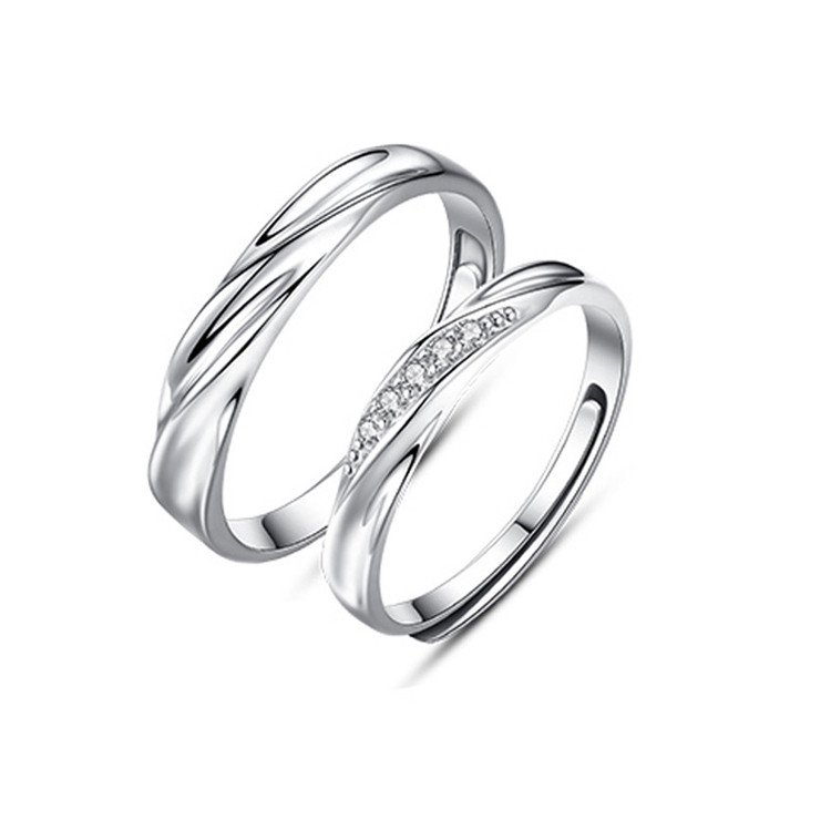 925 Sterling Silver Rings Engagement Couple Rings