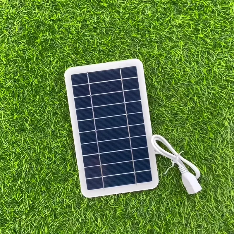 1pc Solar Portable Charging Panel Outdoor Solar USB Charger Is Suitable for Outdoor Travel And Camping, Mobile Power, Mobile Phone Charging Bank, Flashlight, Fan
