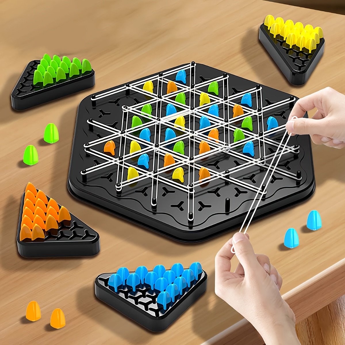 Colorful Chain Triangular Chess Game