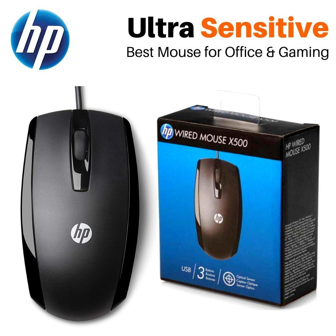 HP USB Wired Mouse x500 Optical Sensor Best Orignal Product