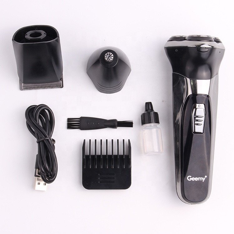 GM6607 Hair Cutter Set Detachable Nose Trimmer Professional Men's Shaver Hair Trimmer Stainless USB Head Razor Wholesale GEEMY
