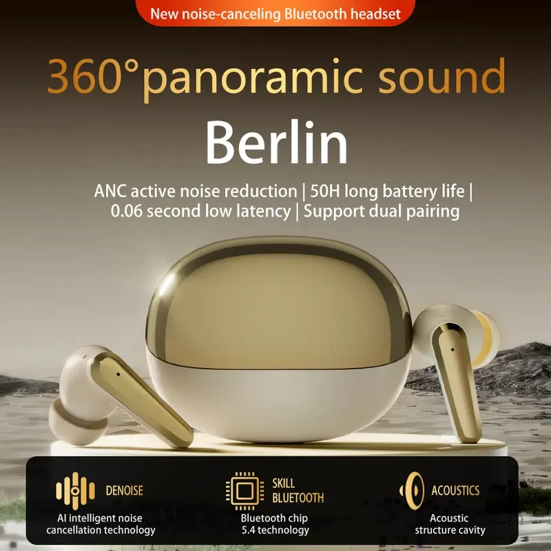 Wireless Wireless Headphones – Technology and Fashion Fusion, Dual Microphone ENC Call Noise Reduction