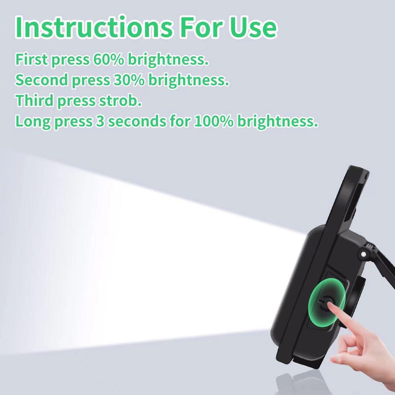 Multifunctional Portable Mini LED Flashlights Work Light with 4 Modes, Waterproof Keychain Light for Camping Hiking