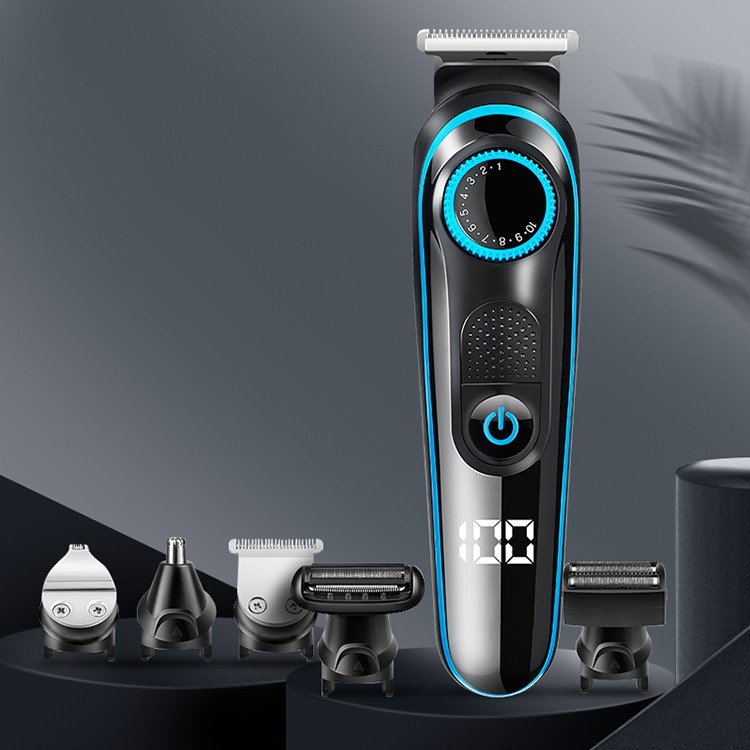 Professional Lithium Battery Powered Grooming Kit Beard Trimmer Electric Cordless 5 in 1 Hair Clipper cutting set